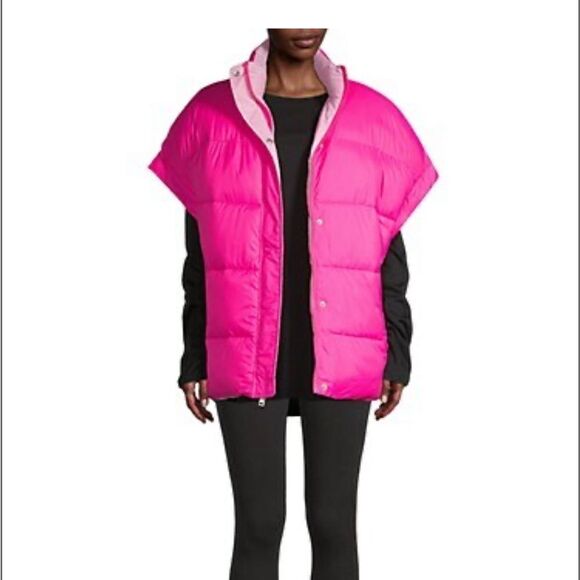 NWT-UGG-Light pink/hot pink-reversible Sydnee puffer vest- oversized-Size large - Picture 2 of 15